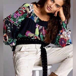 Anthropologie Sire Flowy Boho Blouse LNWOT sz M